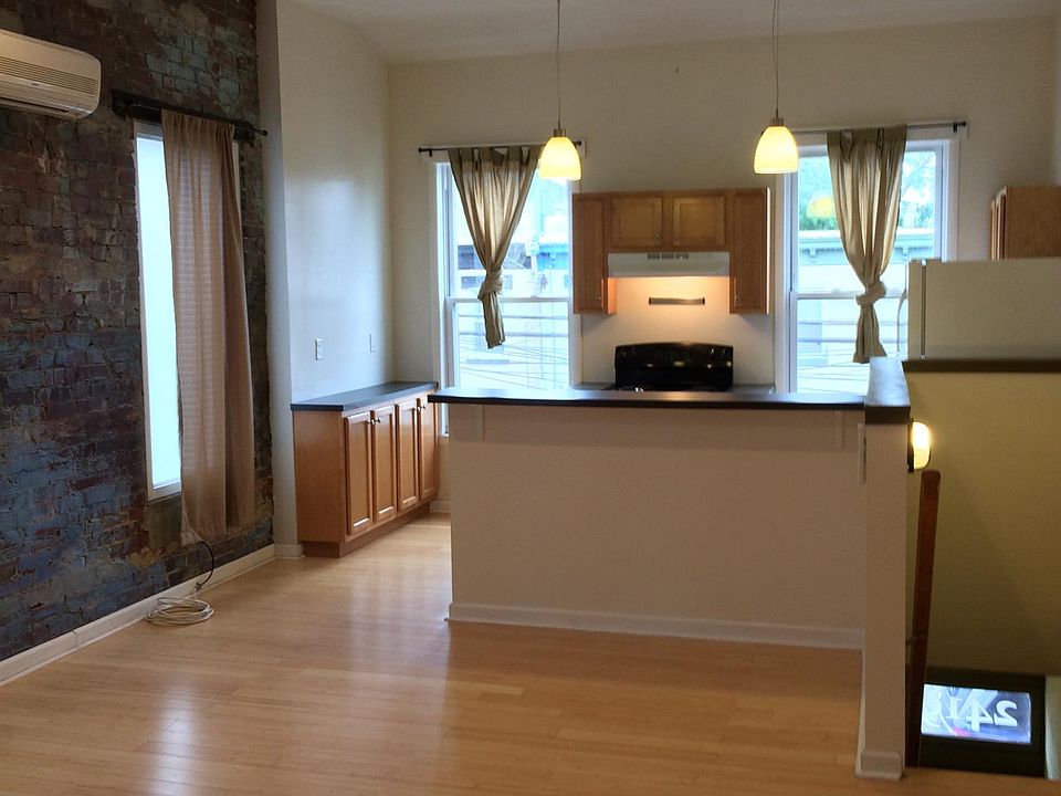 Living room into kitchen