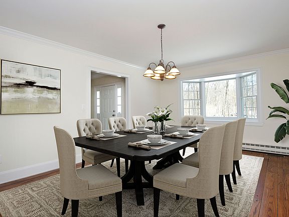 virtually staged dining room