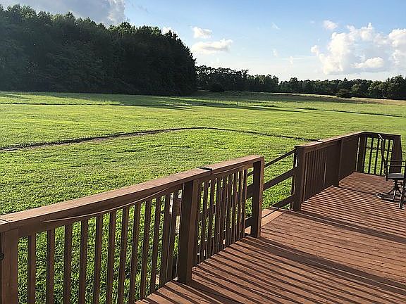 View from deck. Back yard 