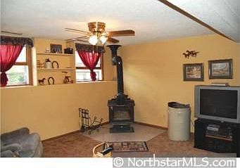 Great rec room with stove