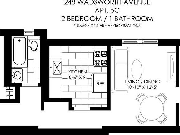 2nd image of 248 Wadsworth Ave APT 5C