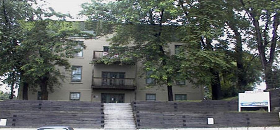 front of the building