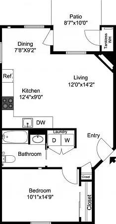 Cobalt - 1 Bedroom, 1 Bathroom Cobalt - 1 Bedroom, 1 Bathroom