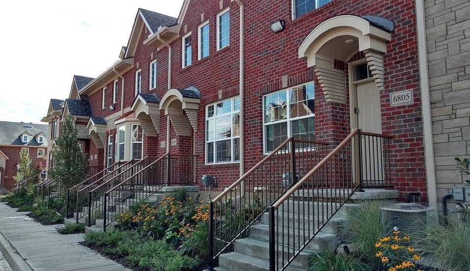 Front of Townhomes