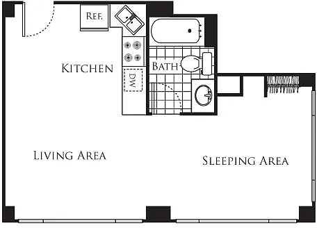 Floor plan Studio B1