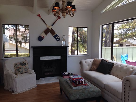 open beamed family room.