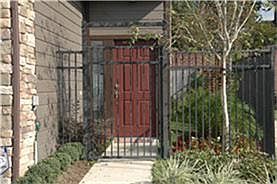 Gated front door entry.