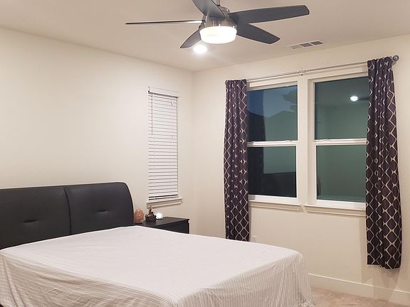 Master bedroom with walk in closet