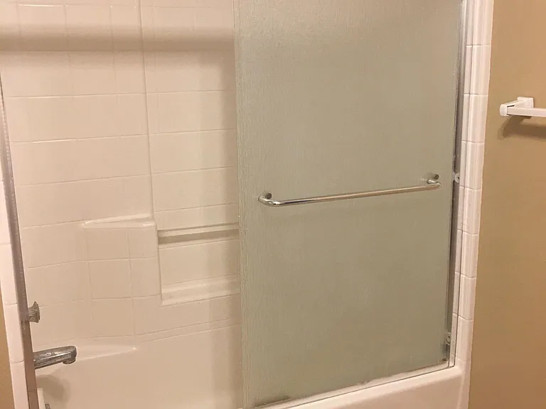 shower and bath tub
with sliding door