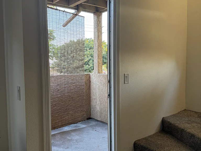 Balcony and stairs from living room