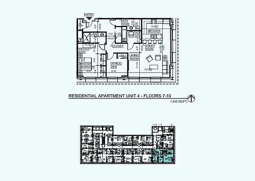 Floor plan Unit 4 - Floors 7-10