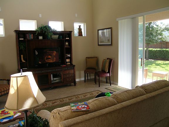 Living room opens to porch