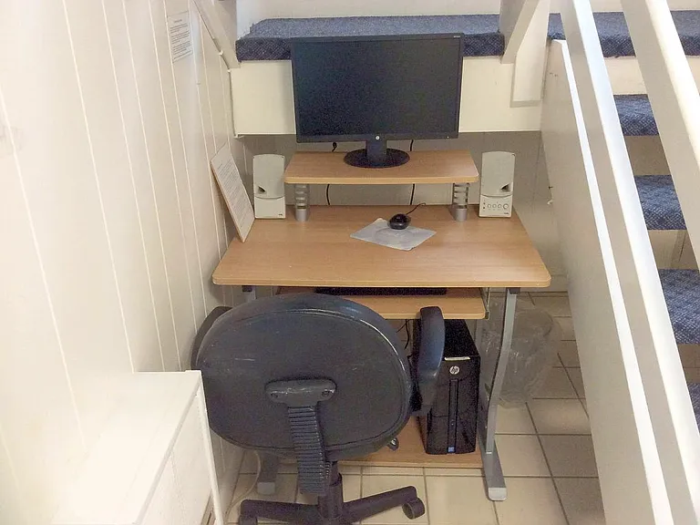 Computer Area with PC and WIFI.