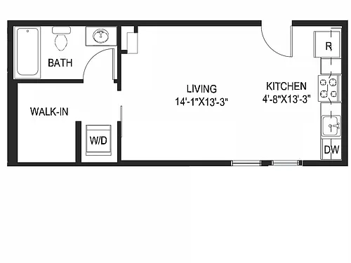Floor plan S1 Without Balcony