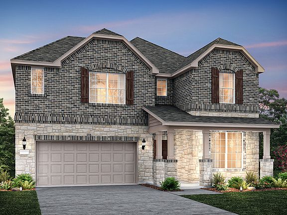 The San Marcos, a 2-story new construction home with shutters, shown with Home Exterior C