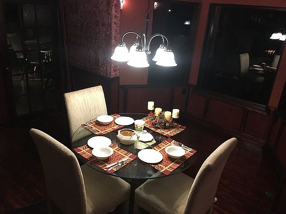 Dining room at night