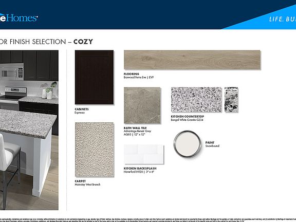 Espresso-colored cabinets and granite countertops