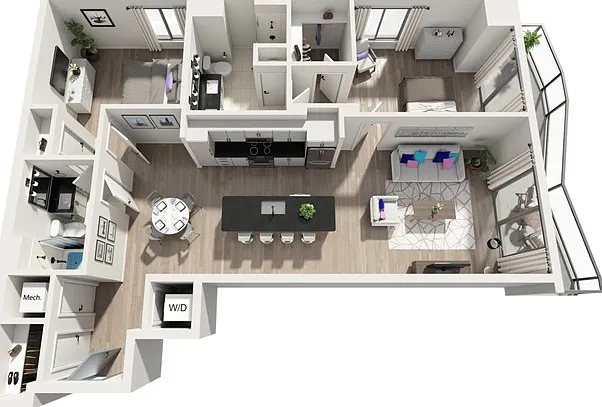 B4 | 2x2 | 1304 sq ft B4 | 2x2 | 1304 sq ft