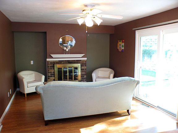 living room with fireplace