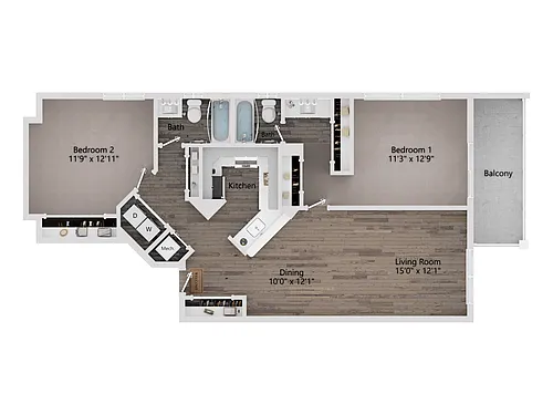 Floor plan Worthington (2/2)