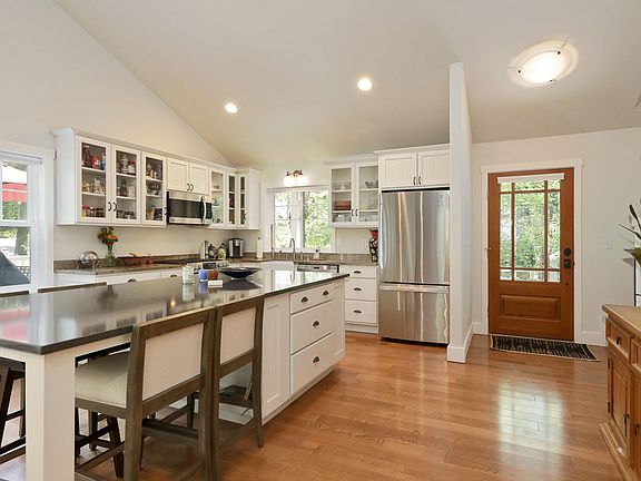 Kitchen with large island counter top