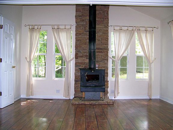 Living room with fireplace
