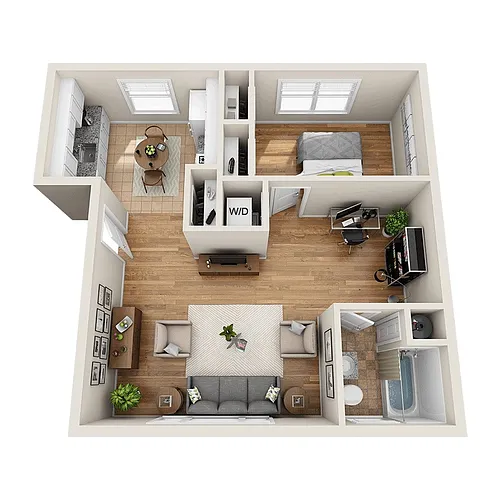 Floor plan 1 Bed 1 Bath
