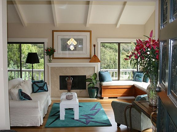 Living room fireplace
