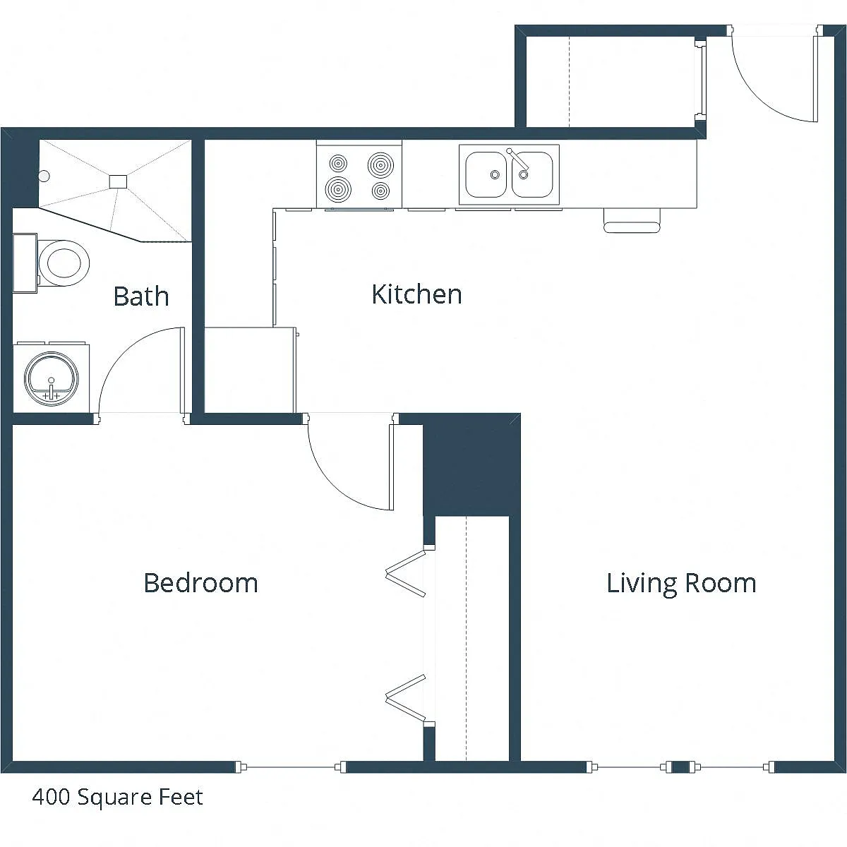 Floor plan One Bedroom 11A