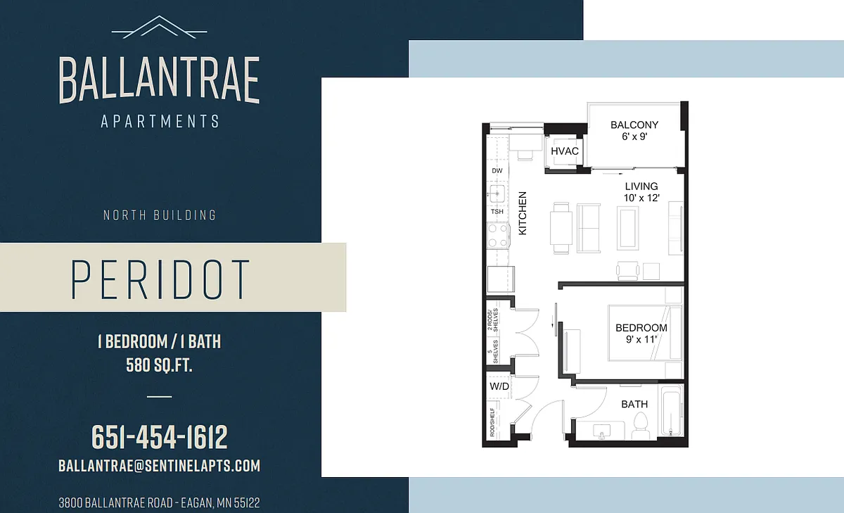 Floor plan Peridot - Studio New Construction