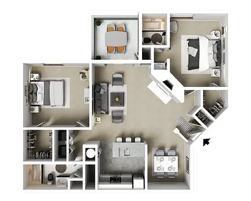 Floor plan 2 X 2 A