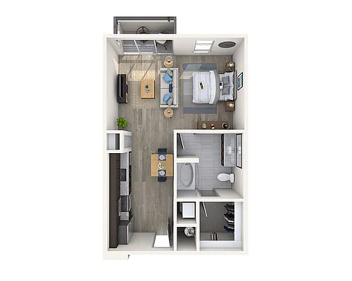 Floor plan Studio E1B