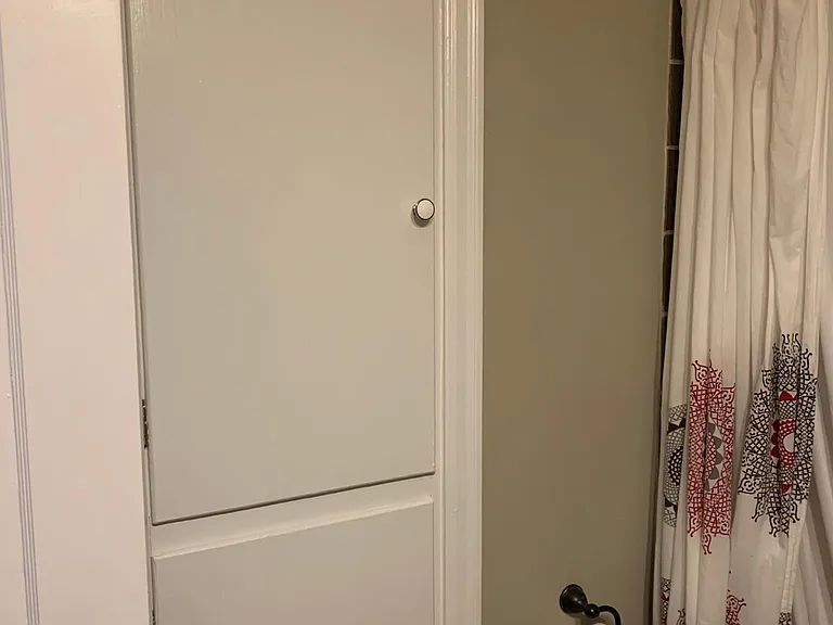Upstairs bathroom linen closet