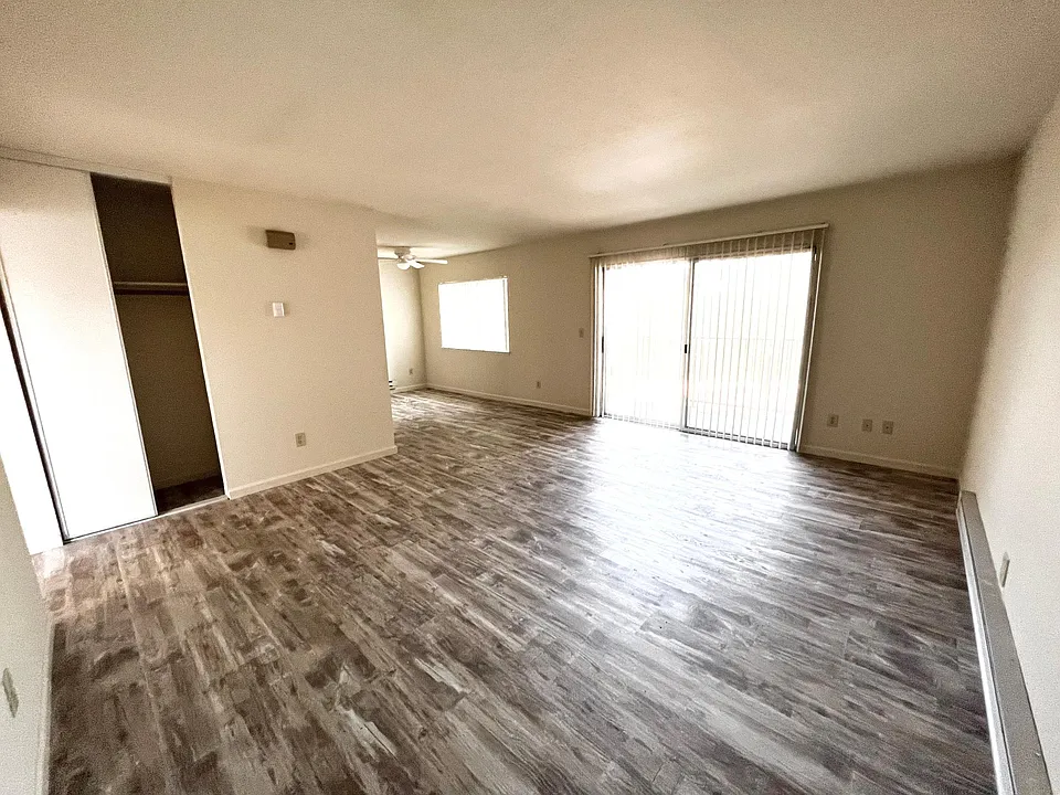Living room and dining room