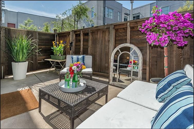 Patio furnishings not included.