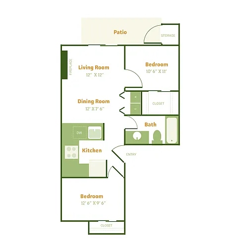 Floor plan 2X1 A