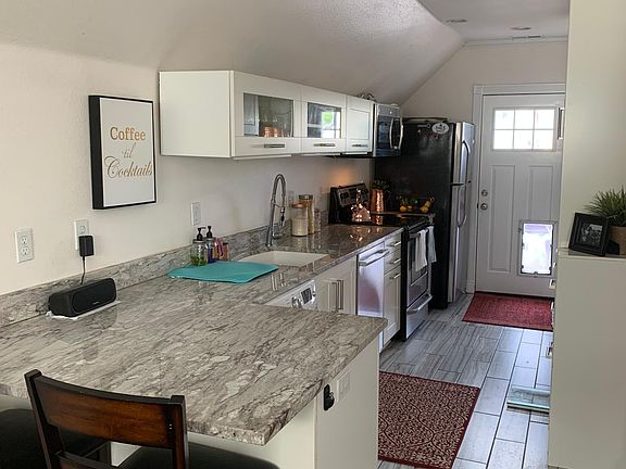 Kitchen with bar seating