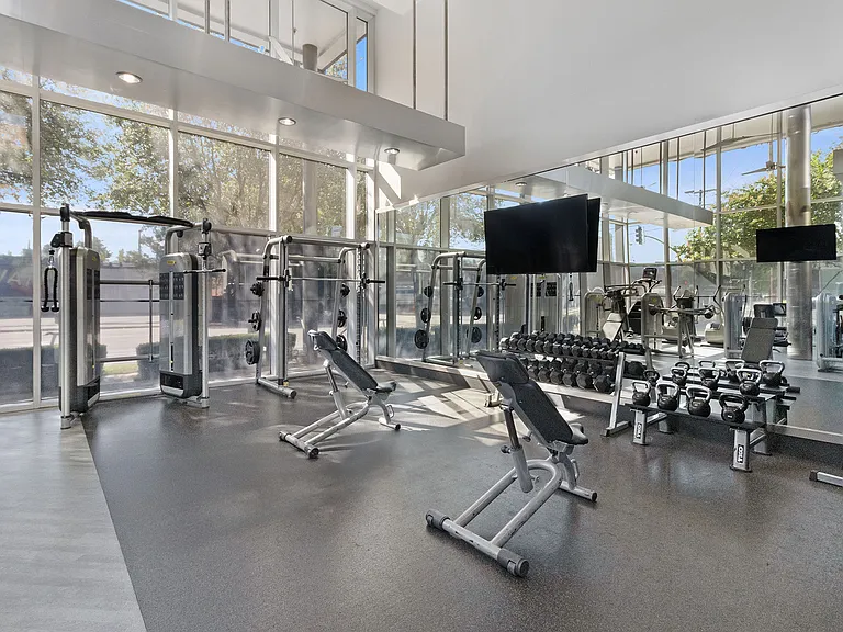 Strength training machines and free weights