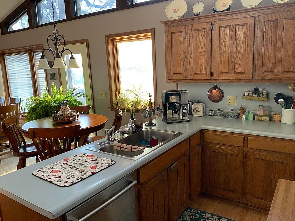 Kitchen with View of Lake