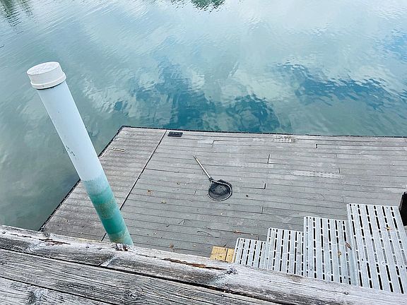 Floating dock low water