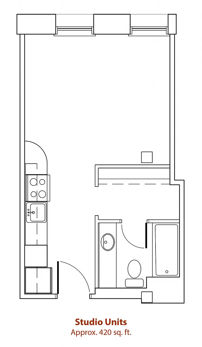 Floor plan Studio - Affordable