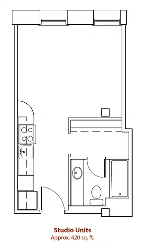 Floor plan Studio - Affordable