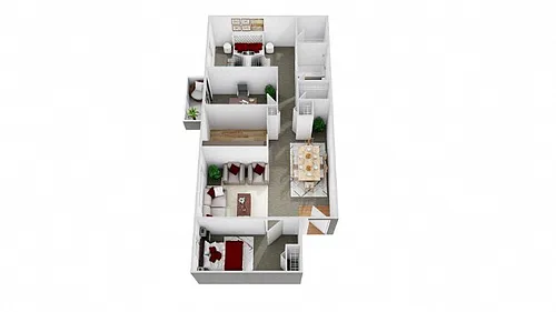 Floor plan 2 Bedroom Den