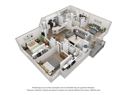 Floor plan 3 Bed/2 Bath