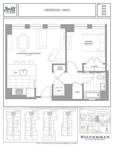 Floor plan One Bedroom 93 Line