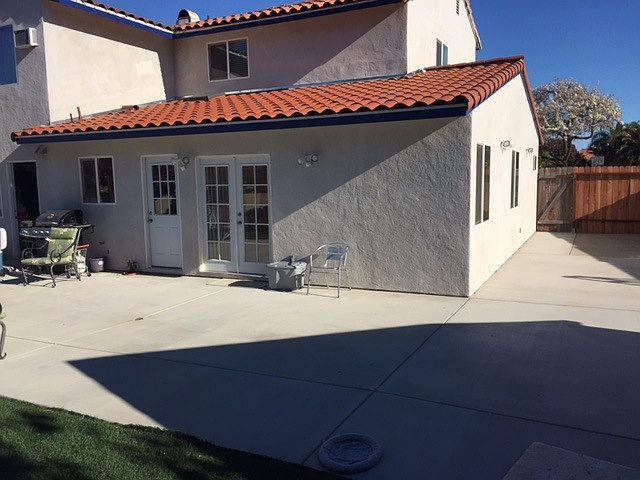 rear of home and patio