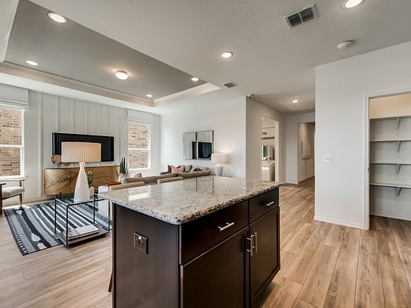 View of gathering room from kitchen