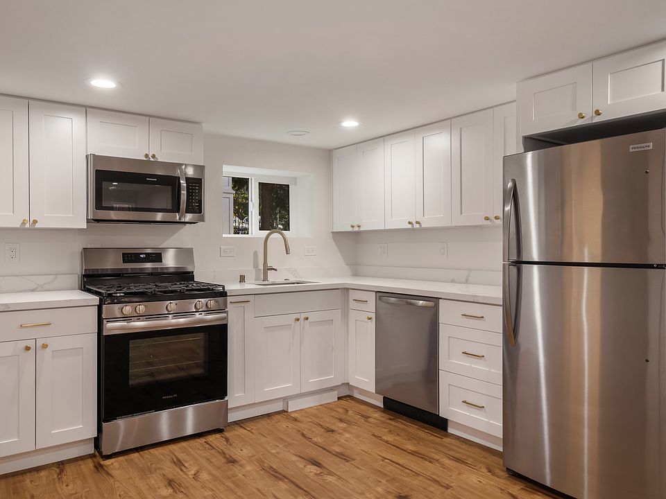 Stainless steel kitchen with gas stove