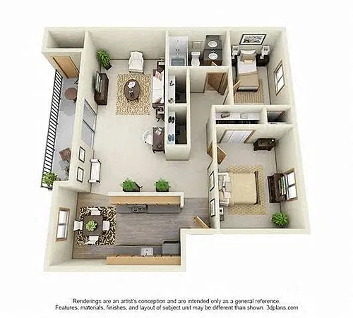 Floor plan Two Bedroom
