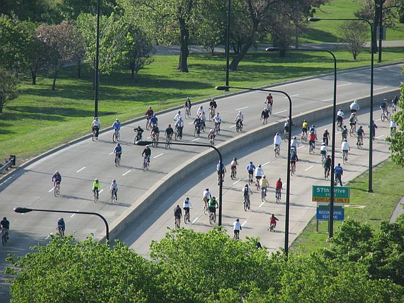 Bike the drive viewed from the private Rooftop Deck